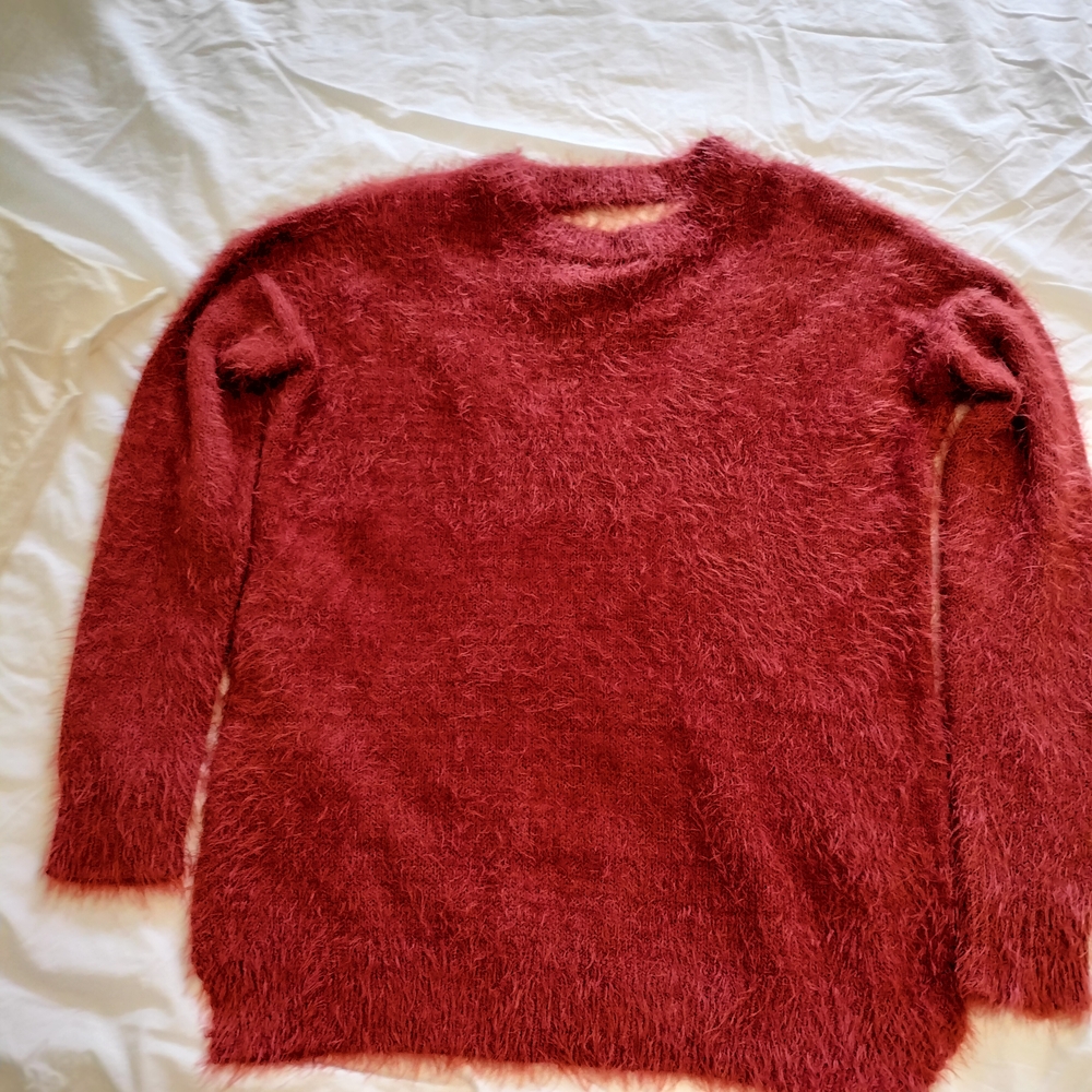 Love Riche Cozy Fuzzy Dusty Pink Sweater‎ Size M Women's